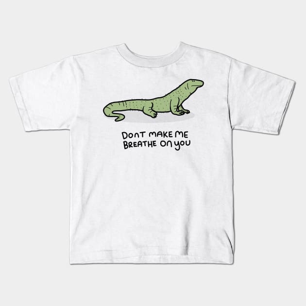 Grumpy Komodo Dragon Kids T-Shirt by grumpyanimals
